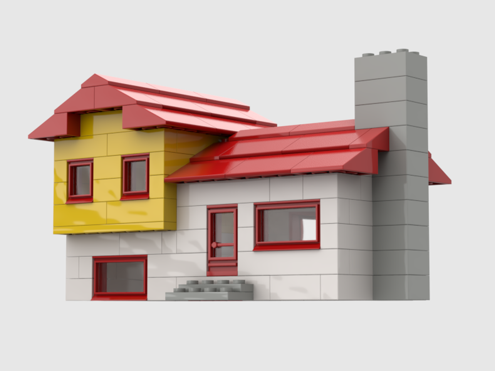 Lego The Cornell: Split Level Elegance in Town Plan Style