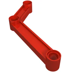 Technic Link 1 x 9 Bent (6 - 4) / Red