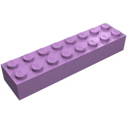 Brick 2 x 8 / Medium Lavender