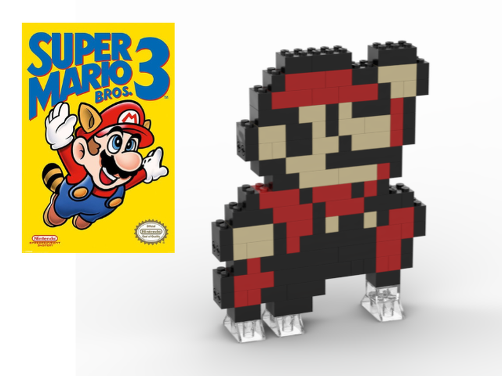 Lego 8-bit Super Mario Bros 3 Sprite (Jumping)