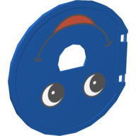 Lego Duplo Ball Tube Door with Smiling Face Print / Blue