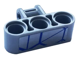 Technic, Axle and Pin Connector Perpendicular Triple with Blue and Silver Race Pattern (Sticker) - Set 42123