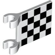 Lego Flag 2 x 2 Square with Chequered Print [Thick Clips]