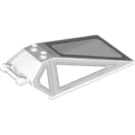 Windscreen 8 x 4 x 2 with Handle and 2 Studs with Light Bluish Gray Cockpit Print / Trans-Clear