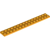 Plate 2 x 16 / Bright Light Orange
