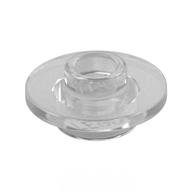 Lego Equipment Cup / Teacup Saucer with Recessed Stud on Top [PLAIN] / Trans-Clear