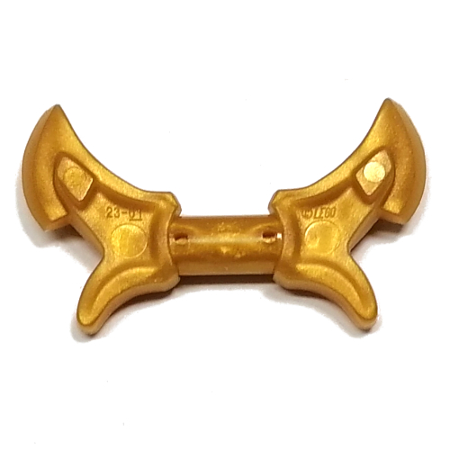Lego Weapon Hook, Double Blade / Pearl Gold