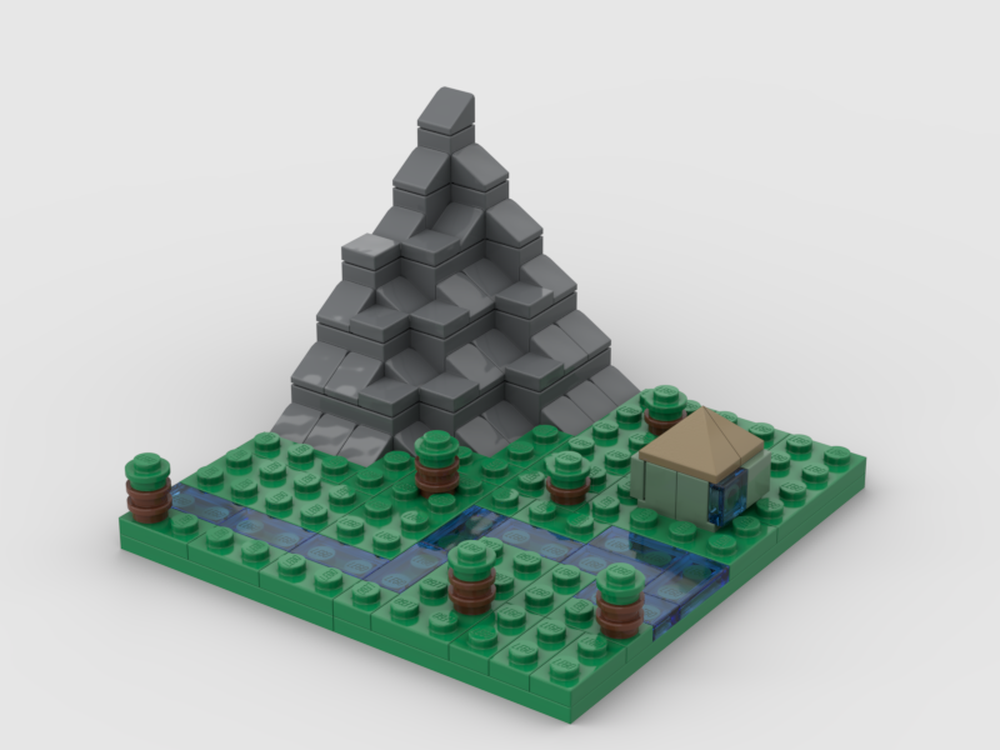Lego Mountain cottage - MicroTown collection