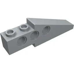 Technic Slope Long 1 x 6 with 3 Pin Holes / Light Bluish Gray