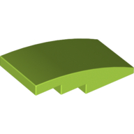 Lego Brick Curved 4 x 2 No Studs / Lime
