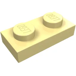 Plate 1 x 2 / Light Yellow