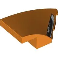 Brick Wedged, Curved 3 x 2 with Stud Notch Right with Headlight Print / Orange