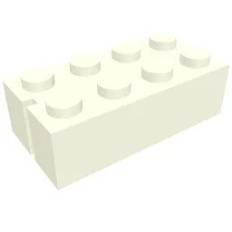 Brick 2 x 4 without Bottom Tubes, Slotted (with 2 slots)
