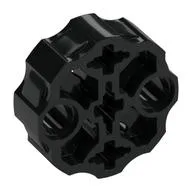 Large Figure Weapon, Barrel with 2 Pin Holes and 3 Axle Holes / Black