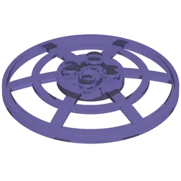 Dish 6 x 6 Inverted, Radar / Webbed [Anti-studs at 90°] / Trans-Purple