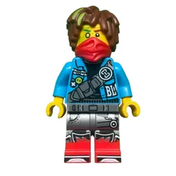 Mateo, Dark Azure Torso, Red Mask