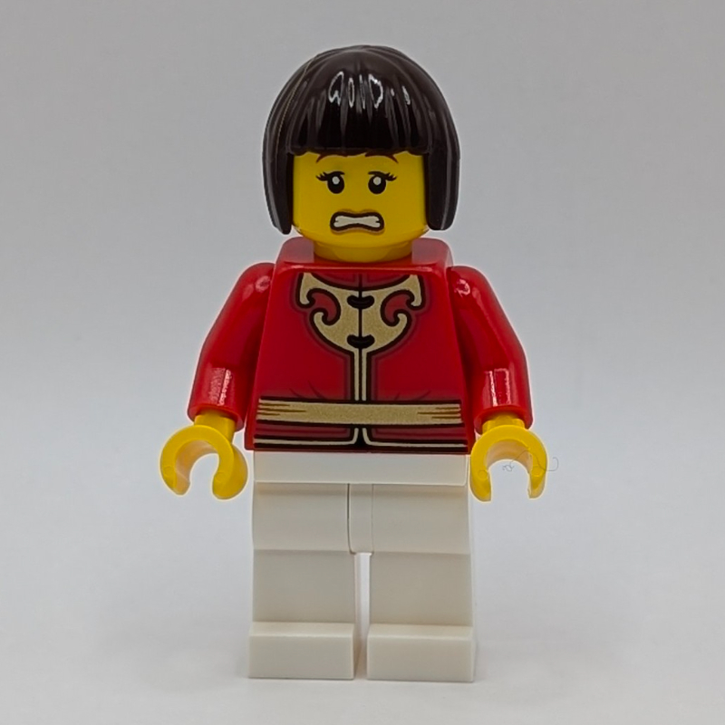 Lego Dragon Operator, White Legs, Dark Brown Hair