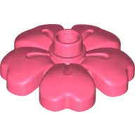 Duplo Plant, Flower with 1 Top Studs / Coral