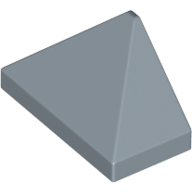 Lego Brick Sloped 45° 2 x 1 Triple with Inside Stud Holder / Sand Blue