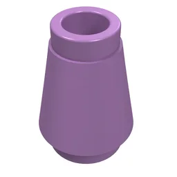 Cone 1 x 1 [Top Groove] / Medium Lavender