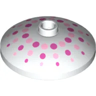 Dish 3 x 3 Inverted [Radar] With pink dots Print