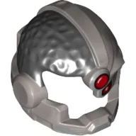 Hair and Helmet Cyborg, Red Eye and Red Dot Print / Flat Silver