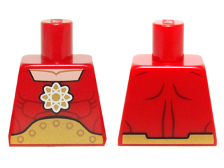 Lego Torso Muscles, Gold Atomic Symbol and Large Belt Pattern