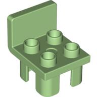 Lego Duplo Chair with 4 Studs and Squared Back / Medium Green