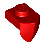 Lego Plate Special 1 x 1 with Vertical Tooth / Red