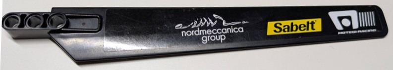Lego Technic Rotor Blade Large Straight with 3L Liftarm Thick with 'nordmeccanica group', 'Sabelt' and Motegi Racing Logos Pattern Model Right Side (Sticker) - Set 42125