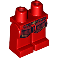Lego Hips and Red Legs with Brown Armour and Belt Print / Red