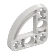 Technic Beam 3 x 3 L-Shape with Quarter Ellipse Thin / White