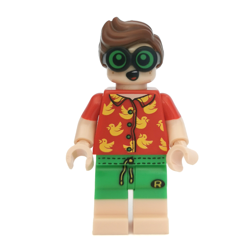 Lego Robin in Red Shirt and Green Swim Trunks (CMF)