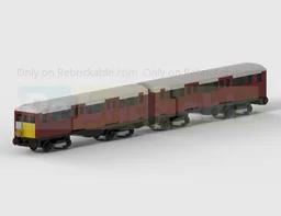 4-Wide Class 483 Isle Of Wight 2-Carriage EMU Train In LT Red Livery