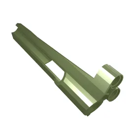 Technic Panel Fairing # 7 Small Long, Large Hole, Side A / Metallic Green
