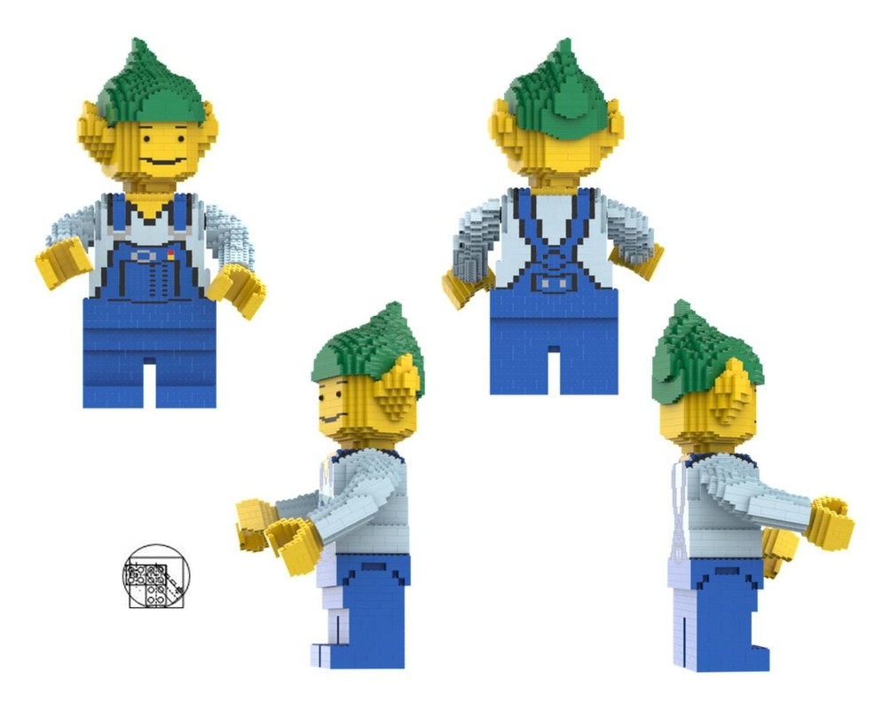 Lego Maxi Figure Light Blue short and overalls