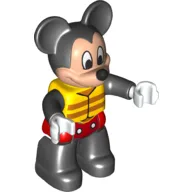 Duplo Figure Mickey Mouse with Yellow Lifejacket - Figure 31 / Yellow