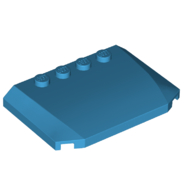 Lego Brick Wedged, Curved Triple 4 x 6 x 2/3 with 4 Studs / Dark Azure