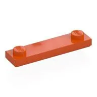 Plate Special 1 x 4 with 2 Studs with Groove [New Underside] / Reddish Orange