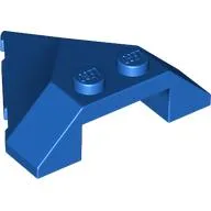 Brick Wedged, Sloped 4 x 4 Pointed / Blue