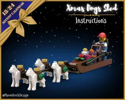 Lego Christmas Dogs Sled MOC - Lego Winter Village MOC