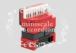 Miniscale red accordion