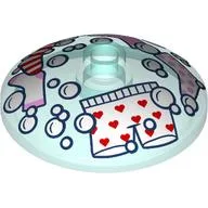 Dish 3 x 3 Inverted with Washing Machine Window, Clothes, Bubbles Print