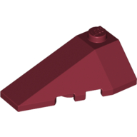 Lego Brick Wedged, Sloped 4 x 2 Triple Left / Dark Red