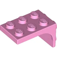 Bracket 2 x 3 - 2 x 2, Curved Sides / Bright Pink