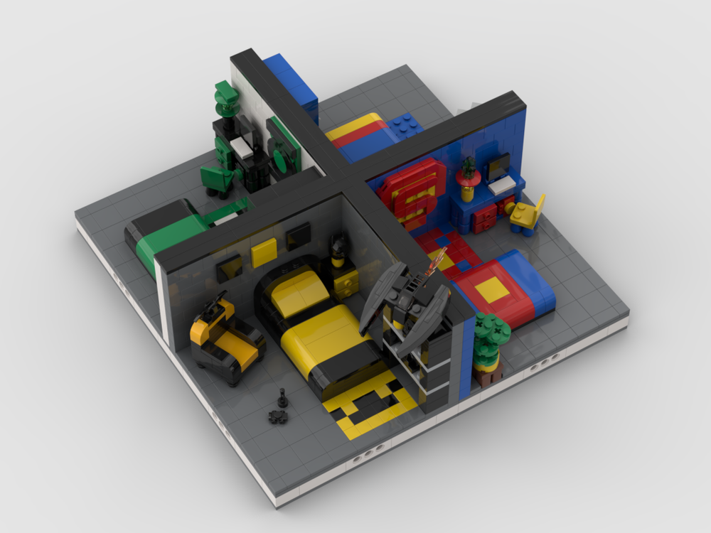 Lego Super Heroes Room Design | build from 4 models