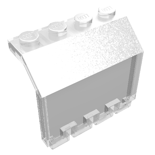 Lego Hinge Panel 2 x 4 x 3 1/3 / Trans-Clear