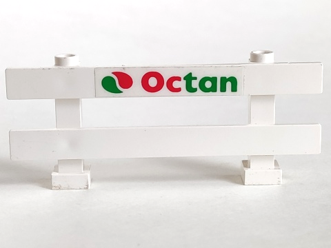 Lego Fence 1 x 8 x 2 2/3 with Octan Logo Pattern (Sticker) - Set 6551