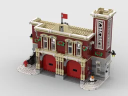 Large Winter Fire Station