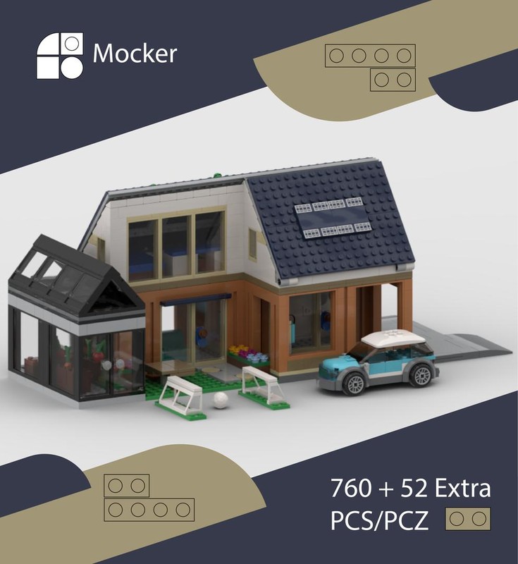 Lego Family House and Electric Car Remake